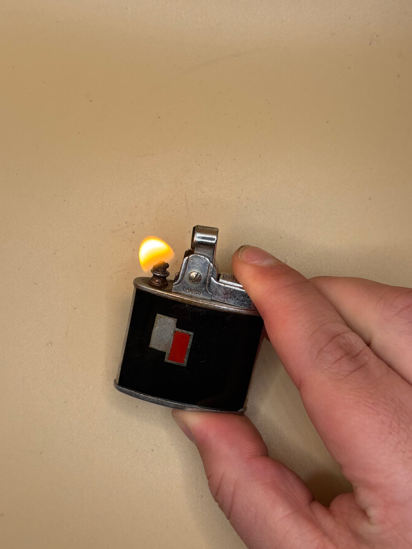 c. 1960’s Mid Century Automatic Charco Pocket Lighter