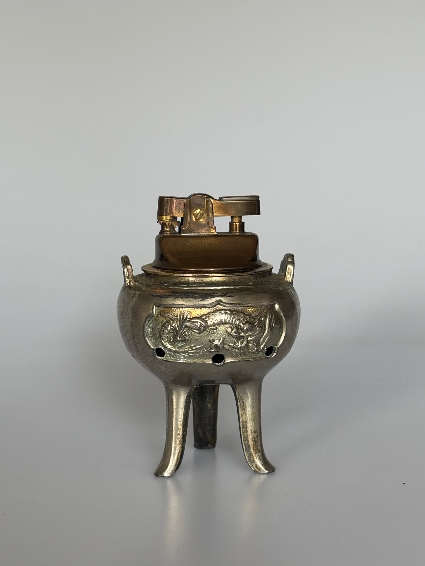 Engraved Silver Table Lighter