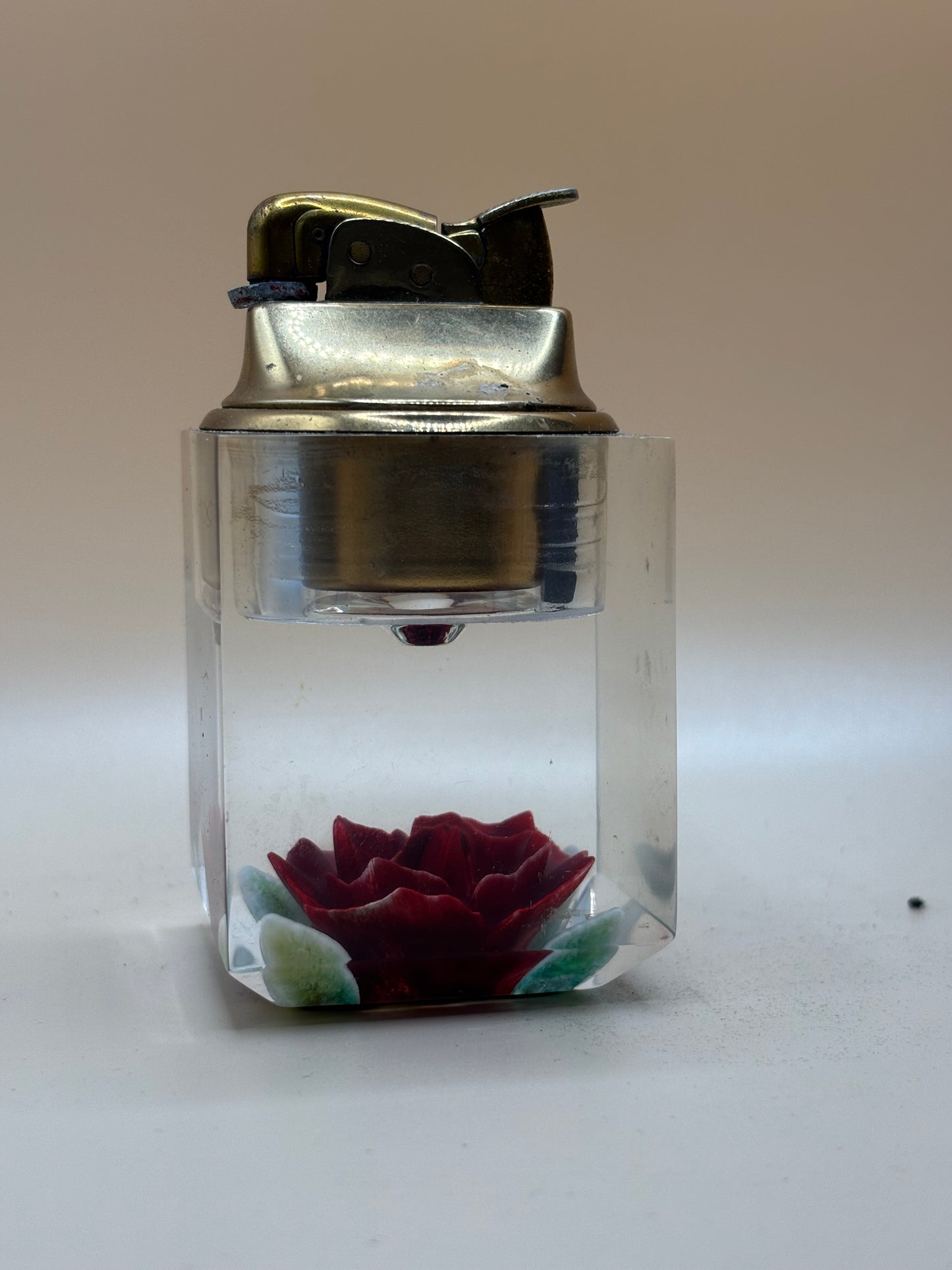 c.1950’s Evans Lucite Rose Table Lighter