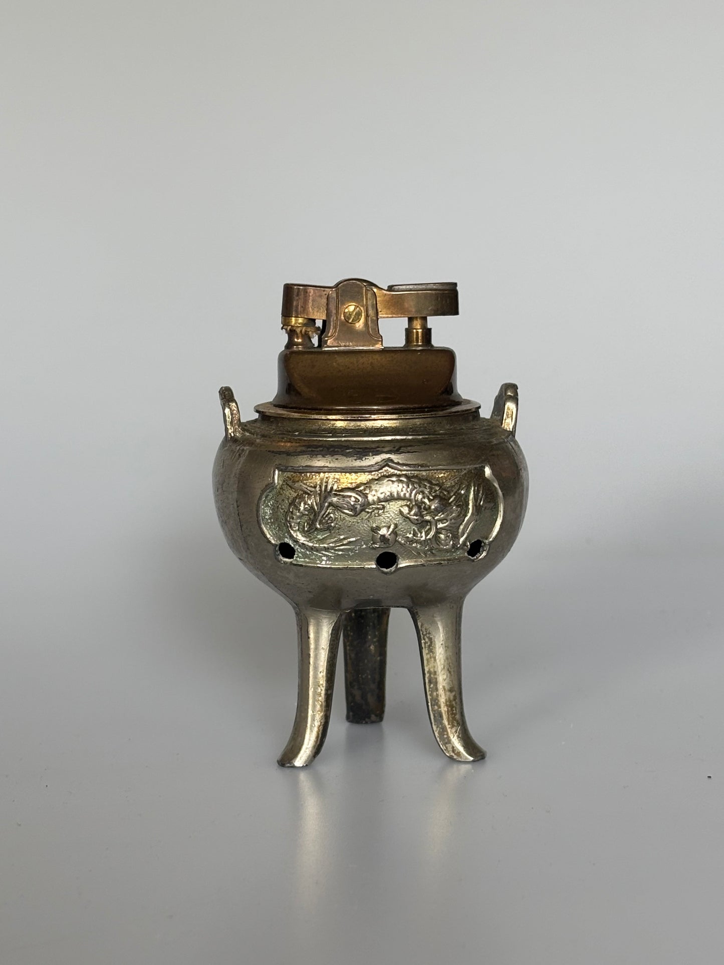 Engraved Silver Table Lighter