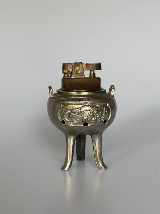 Engraved Silver Table Lighter