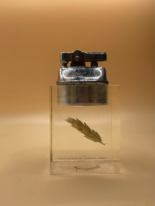 Lucite Wheat Table Lighter