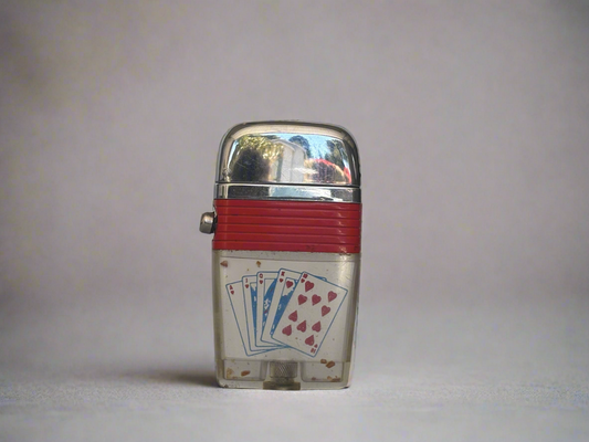 c. 1970’s Scripto Vu-Lighter with playing cards