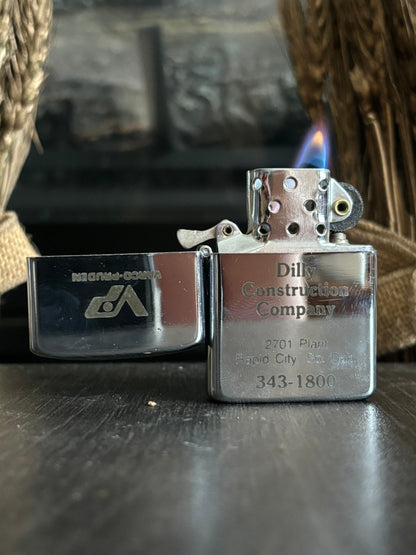 c. 1960’s Dilly Construction Company Flip Top Lighter