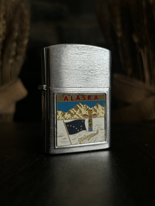 c. 1960’s Alaska Flip Top Lighter by Penguin Lighter Co.