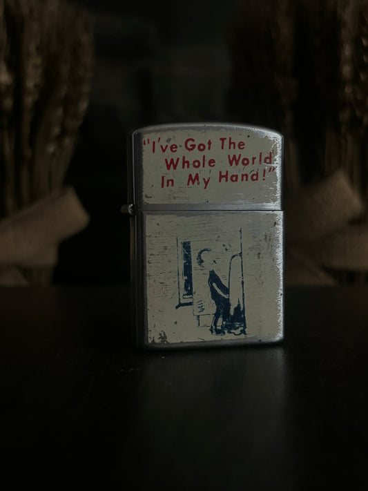 c. 1960’s ‘I’ve Got The Whole World In My Hand’ Flip Top Lighter