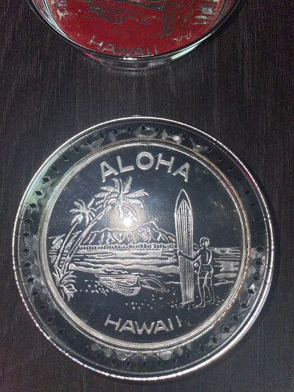 Vintage Hawaii Ashtrays *Set of 4