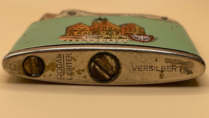 Versilbert Rodan Frankfurt Cowhide Pocket Lighter