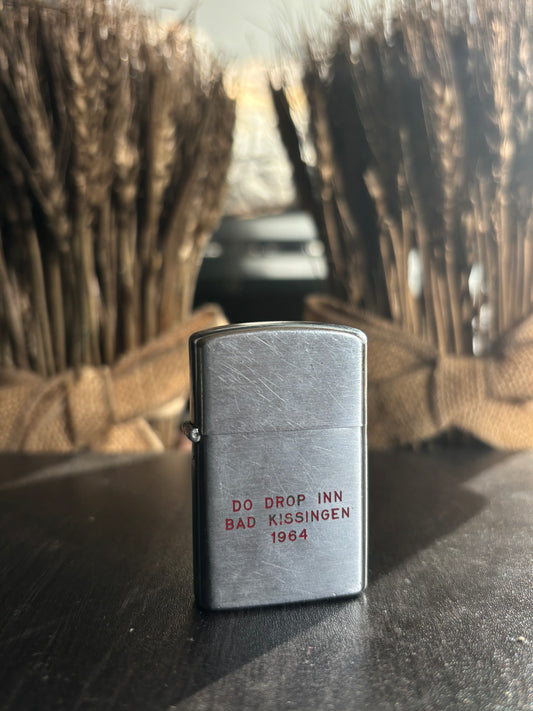 1964 ‘Do Drop Inn Bad Kissingen’ flip top lighter