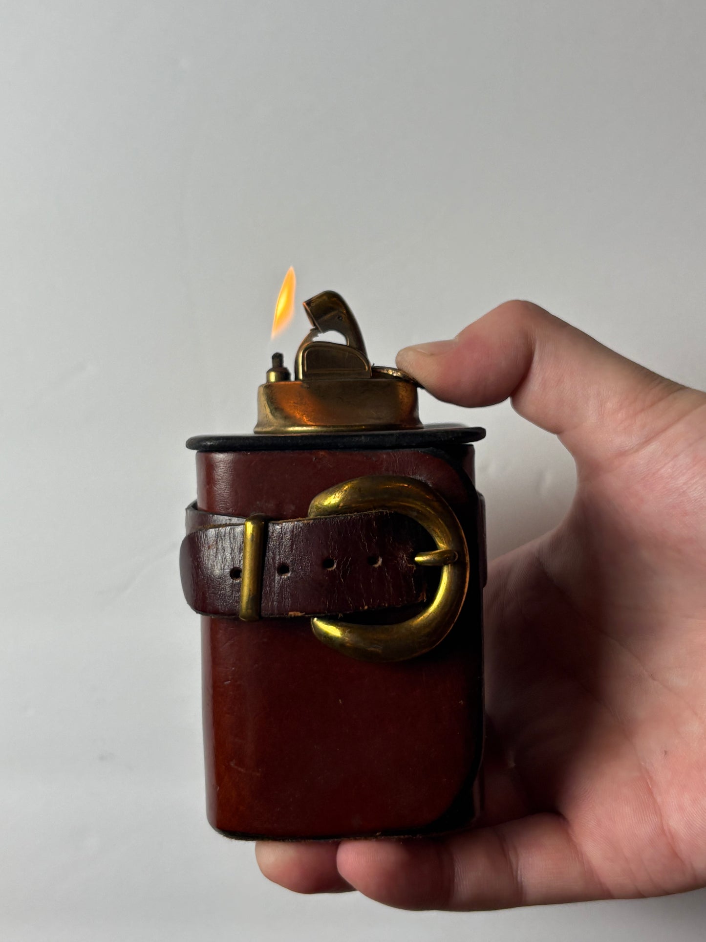 c. 1940’s Evans Belt Buckle Table Lighter