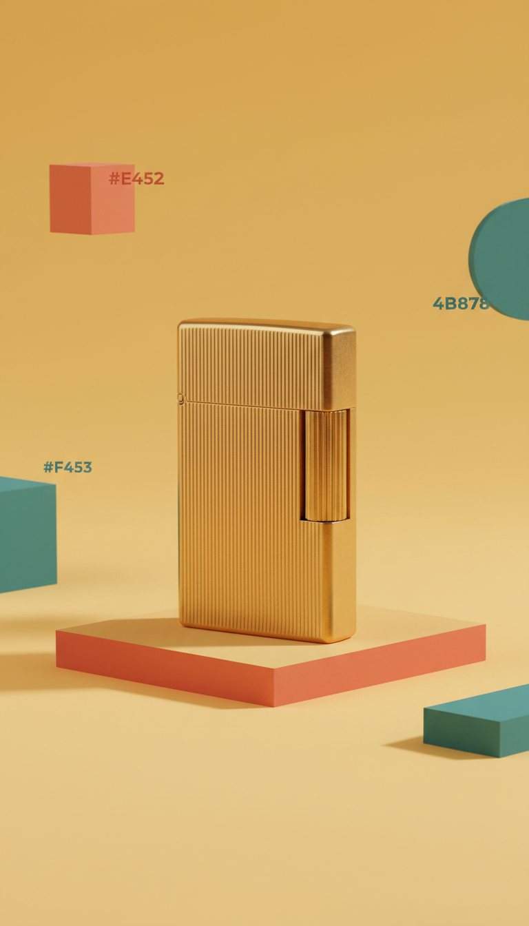 1970s S.T. Dupont Ligne 1 Gold Barley Pattern